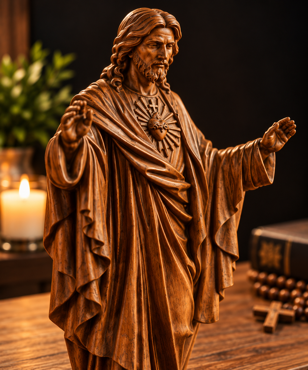 Sacred Heart of Jesus Wooden Statue